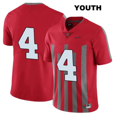 Youth NCAA Ohio State Buckeyes Jordan Fuller #4 College Stitched Elite No Name Authentic Nike Red Football Jersey EE20Z01FY